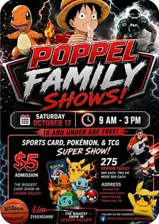 Poppel Family Sports Card, Pokemon & TCG Supershow (275 Tables)