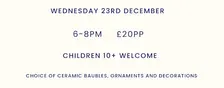 Ceramic Christmas decoration painting workshop