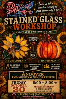 Andover Community Center Stained Glass Sunflower/3DPumpkin Workshop