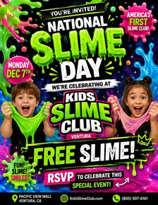 FREE Slime | National Slime Day | Join Our Us At The First Ever SLIME CLUB
