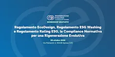 Regolamento EcoDesign, Regolamento ESG Washing e Regolamento Rating ESG