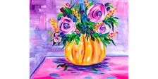 Fluorescent Fall Flowers - Paint and Sip in Chicago | Classpop!™