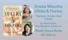 Donna Miscolta in conversation at Womb House Books