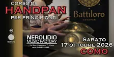 Corso di Handpan a Como per principianti in partenza Sabato 17 Ottobre 2026
