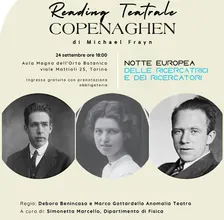 COPENAGHEN di Michael Frayn - Reading Teatrale