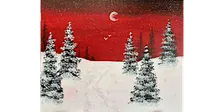 Crimson Winter - Paint and Sip in Tyler | Classpop!™