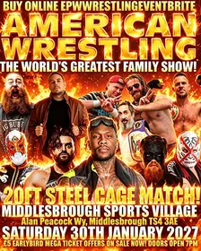 AMERICAN WRESTLING MIDDLESBROUGH 20FT STEEL CAGE!