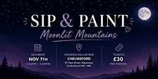 Sip & Paint: Moonlit Mountains | Art by Fran