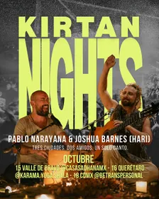 CDMX KIRTAN DOMINGO 18 DE OCTUBRE CON PABLO NARAYANA Y JOSHUA BARNES