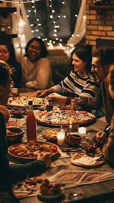 STRANGERS AT THE TABLE   (A dinner where small talk stays off the menu)