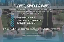 Puppies, Sweat, & Padel @ Padel Club Palm Beach: Sweat440 x Wellness Woofs