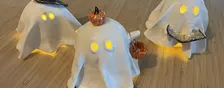 Ghost Tealights: Air Dry Clay