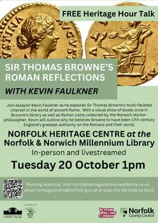 IN PERSON Sir Thomas Browne's Roman Reflections, with Kevin Faulkner