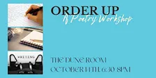 Order Up – List Poetry as a Menu @ The Dune Room