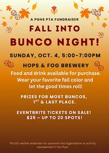 Fall Into Bunco Night!