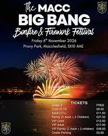 The Macclesfield BIG BANG 2026 - Bonfire & Fireworks Festival