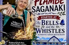 Flambé saganaki and spicy feta spread