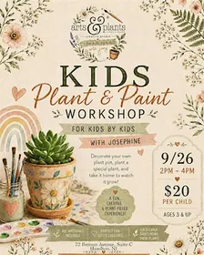 kids paint and pot art workshop