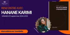 Rencontre avec H.Karimi pour "Petit manuel de lutte contre l'islamophobie"