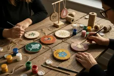 Slow Sunday Workshop - Hand Painted Wooden Slices