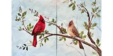 Christmas Cardinals Date Night - Paint and Sip in Houston | Classpop!™