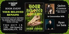 BOOK LAUNCH: YOUR BELOVED REMAINS by Quinn Connor