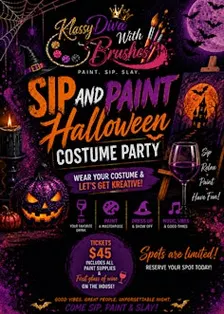 Halloween Costume Sip and Paint Party