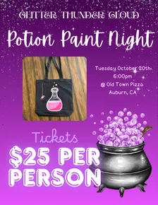 Paint & Sip Potion Tote Bag @ Old Town Pizza Auburn