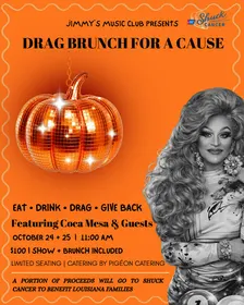 Saturday Drag Brunch for a Cause at Jimmy’s featuring Coca Mesa