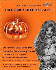 Sunday Drag Brunch for a Cause at Jimmy’s featuring Coca Mesa