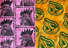 Lino Printing onto Fabric ALLERTHORPE