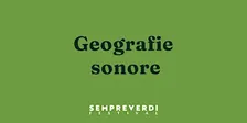 Geografie sonore