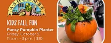 Kids Pansy Pumpkin Planter