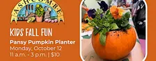 Kids Pansy Pumpkin Planter