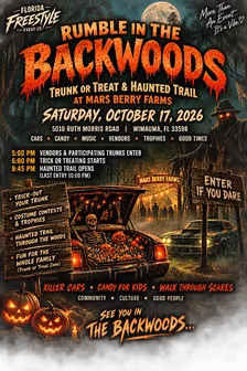 Rumble in the Backwoods - Trunk or Treat Auto Show & Haunted Trail