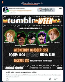 Tumblr Pride - spooky scary skeletons edition