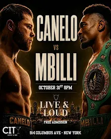 CANELO vs MBILLI live & loud watch party at City Coffee & Bar
