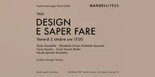 TALK Design e saper fare - Festival del Legno Cantù 2026