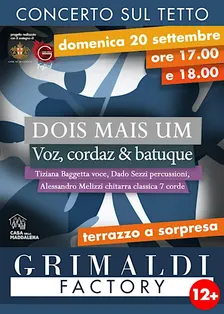 DOMENICA 20 SETTEMBRE ore 17.00 // DOIS MAIS UM // TERRAZZI APERTI