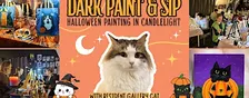 Dark Paint & Sip. Halloween in candlelight - beginner painting