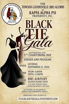 Towson-Catonsville (MD) Alumni Chapter 5th Chartering Day Black Tie Gala