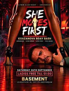 SHE MOVES FIRST — KXAZANOVA Bday Bash | Afro, Latin & Tech House