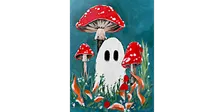 Ghostly Mushrooms - Paint and Sip in Orange County | Classpop!™