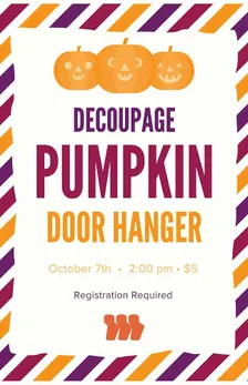 Decoupage Pumpkin Door Hanger