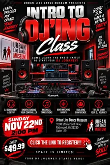 INTRO TO DJ'ING CLASS