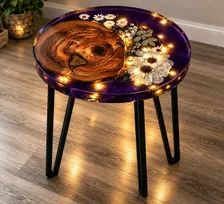 Luxury Wood & Resin End Table Workshop