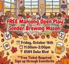 Free Mahjong Open Play at Sonder Brewing Mason