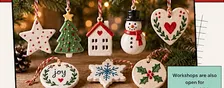 Make Christmas Ornaments Pottery Workshop ✨