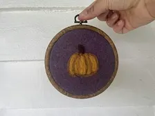 Fall Pumpkin Needle Felting