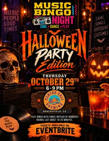 Pre Halloween Party Music Bingo Night @ Centro Cali Brewing in Bakersfield